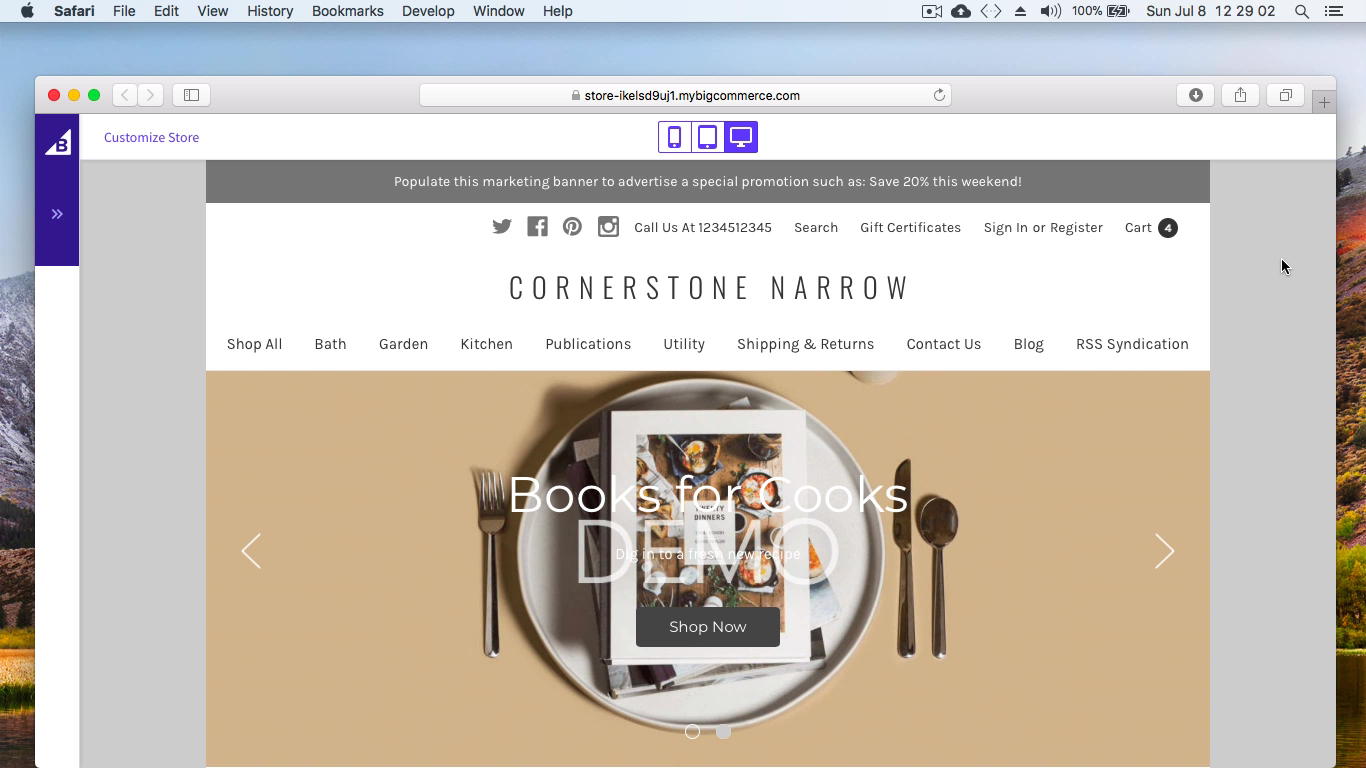cornerstone narrow free stencil theme